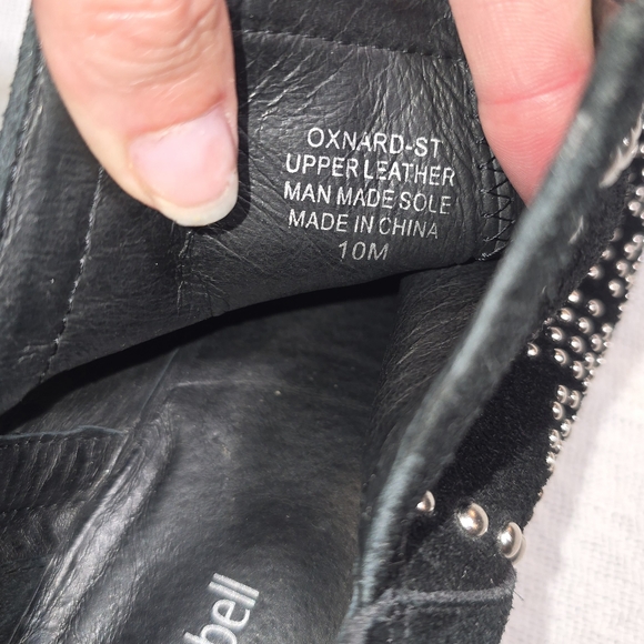 Jeffrey Campbell Oxnard ST Black Suede Studded Metal Toe Booties Size 10 - Picture 9 of 10